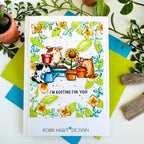 Simon Says Stamp Embossing Folder Fun Floral Frame sf478 Happy Camper Rooting for You Card | color-code:ALT01