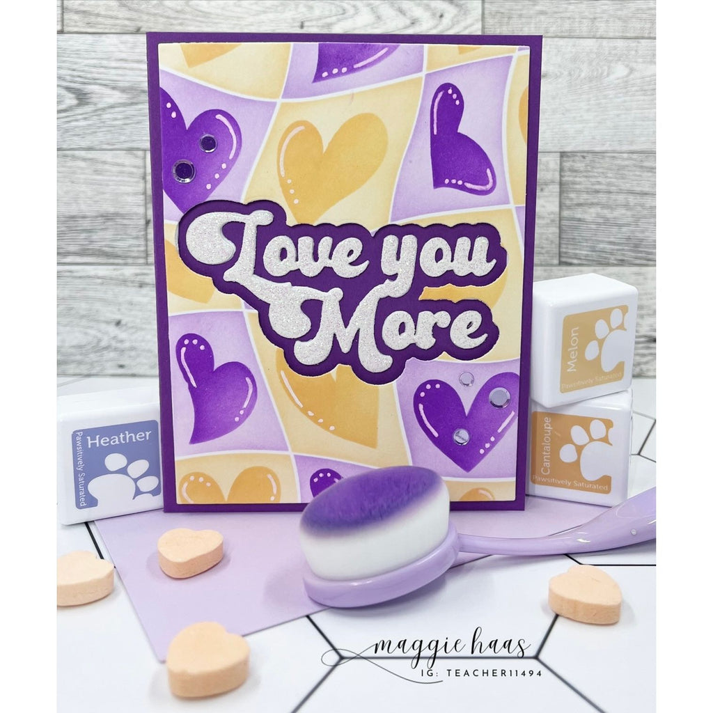 Simon Says Stamp Set of 4 Stencils Funky Hearts 1069st To Be Loved Love Card
