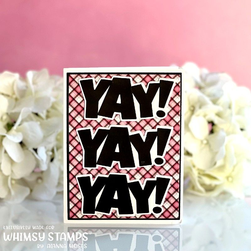 Whimsy Stamps Yay Word Dies WSD205 yay