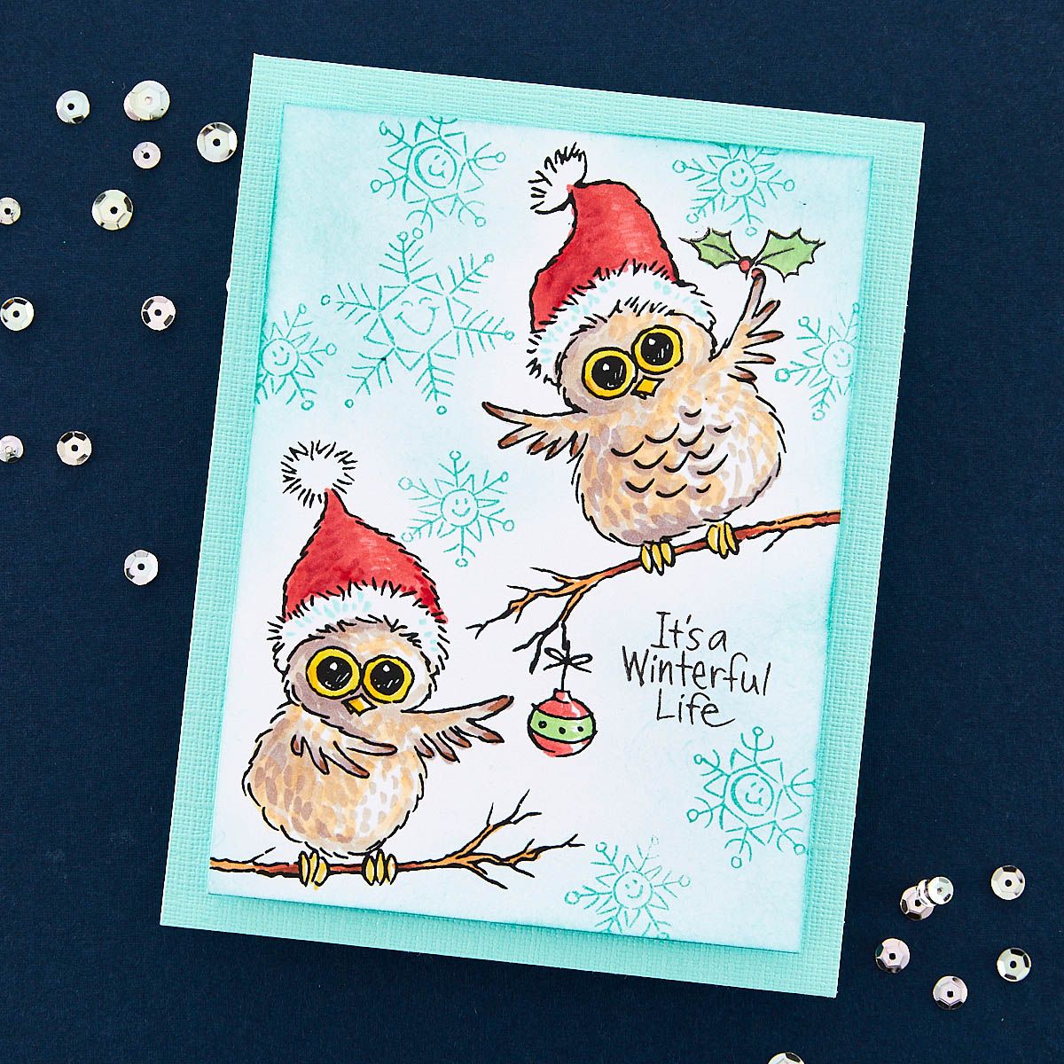 stp-219 Stampendous FransFormer Snow Birds Clear Stamps it's a wonderful life