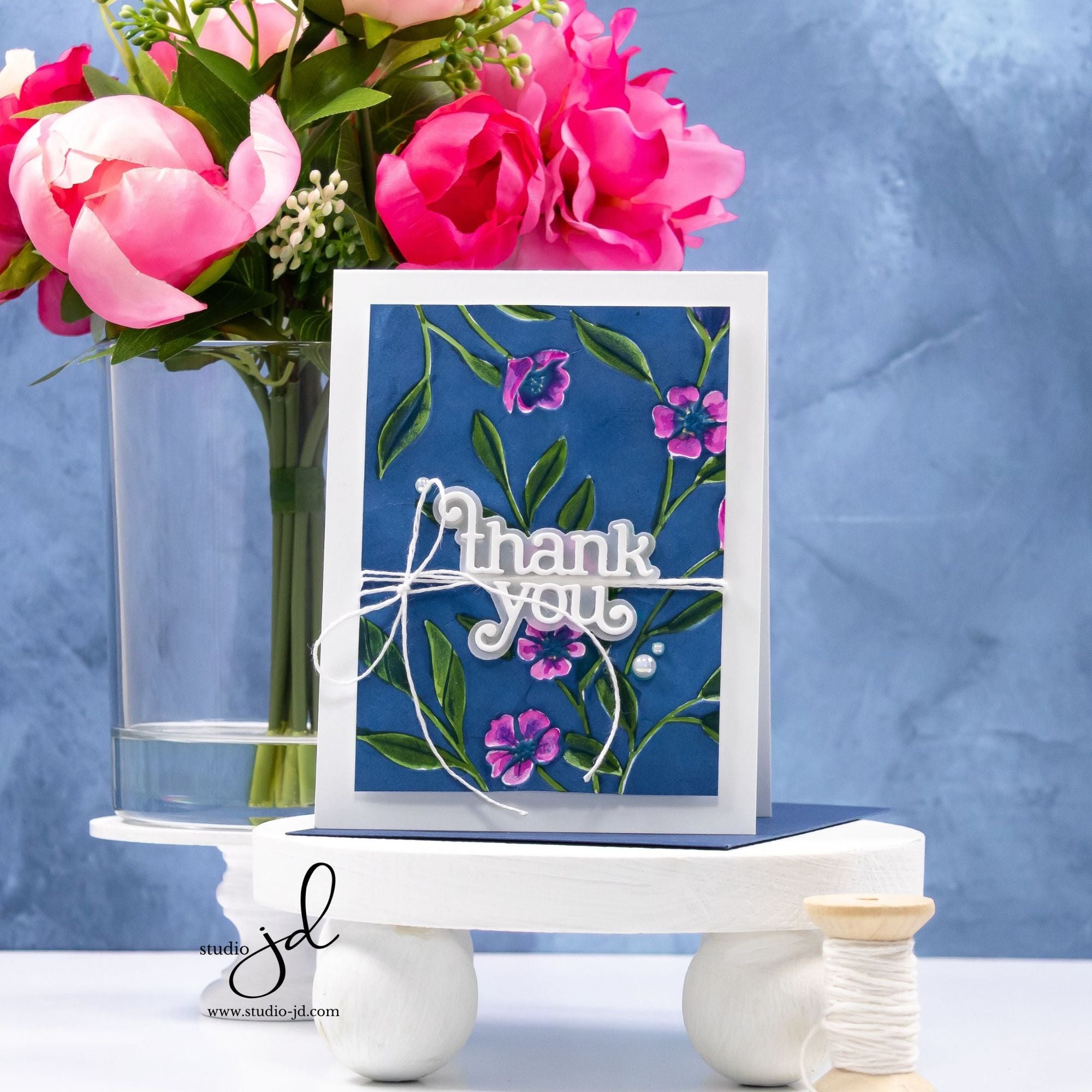 Simon Says Stamp Giggle Thank You Wafer Dies s1030 Moments in Time Thank You Card | color-code:ALT05