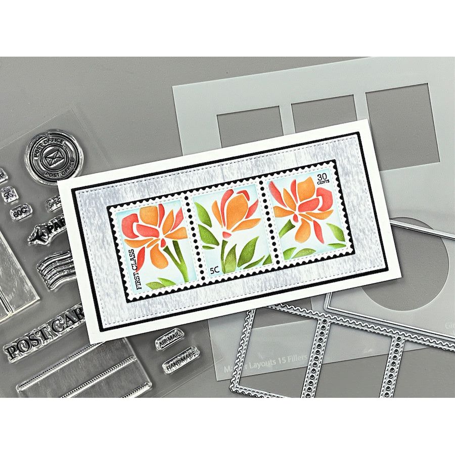 Gina K Designs Post Cards and More Clear Stamps gkd218 First Class | color-code:ALT01