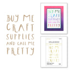 GLP-403 Spellbinders Buy Me Craft Supplies Glimmer Hot Foil Plate Pretty
