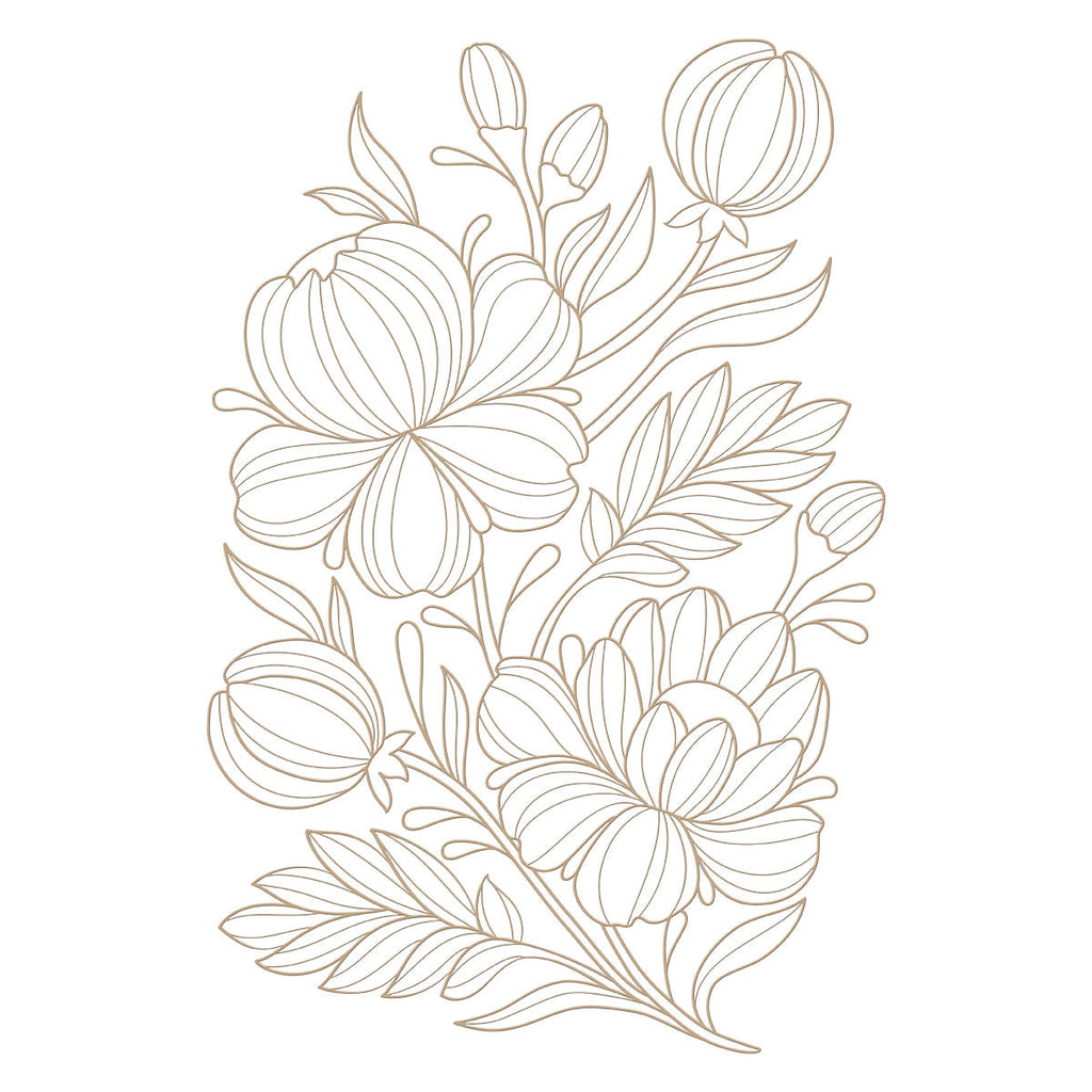 Spellbinders Glimmering Peonies Glimmer Hot Foil Plates glp-436