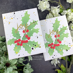 Simon Says Stamp Embossing Folder and Stencils Gathered Holly set1083gh Christmas Cards | color-code:ALT01