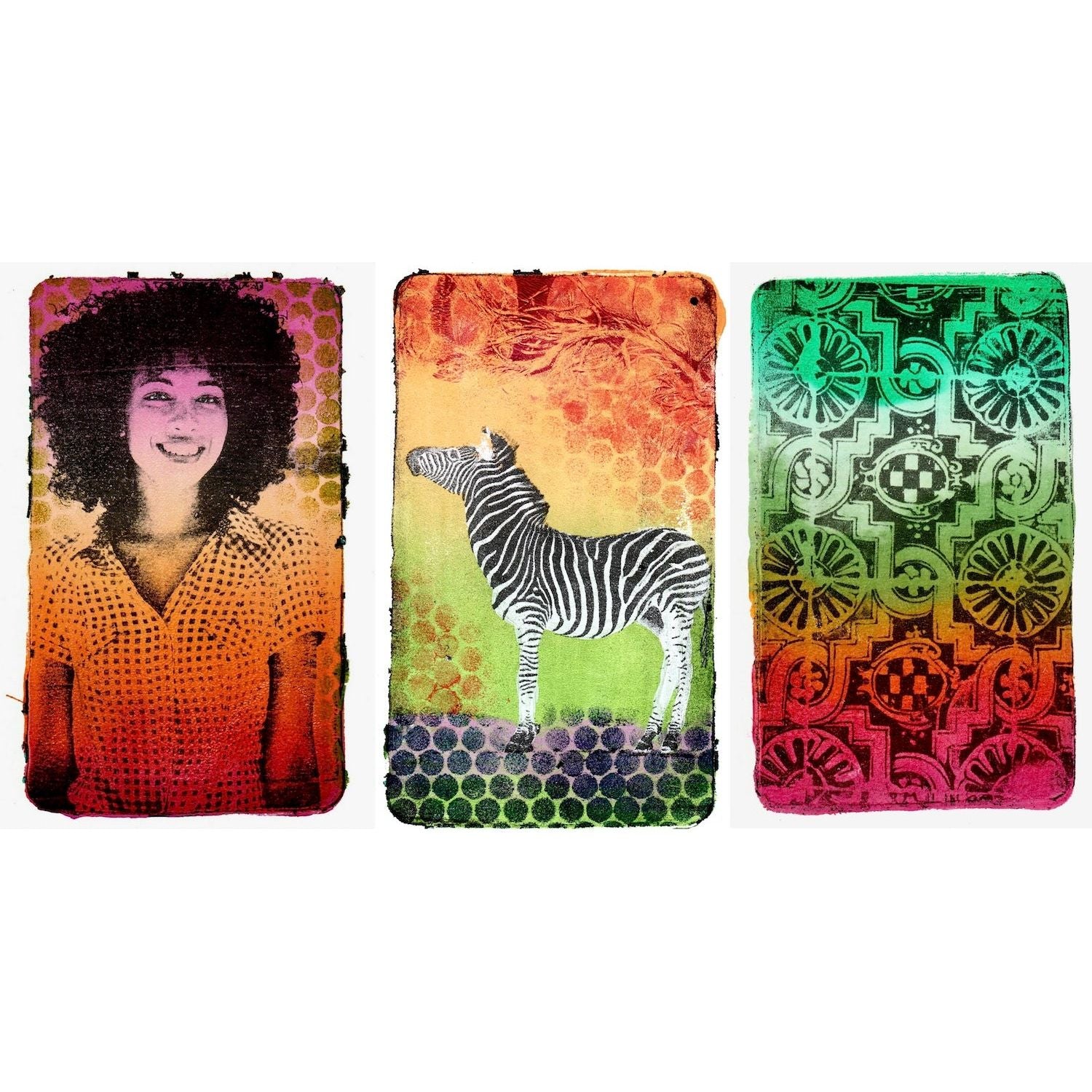 Gelli Arts Image Transfer Kit examples