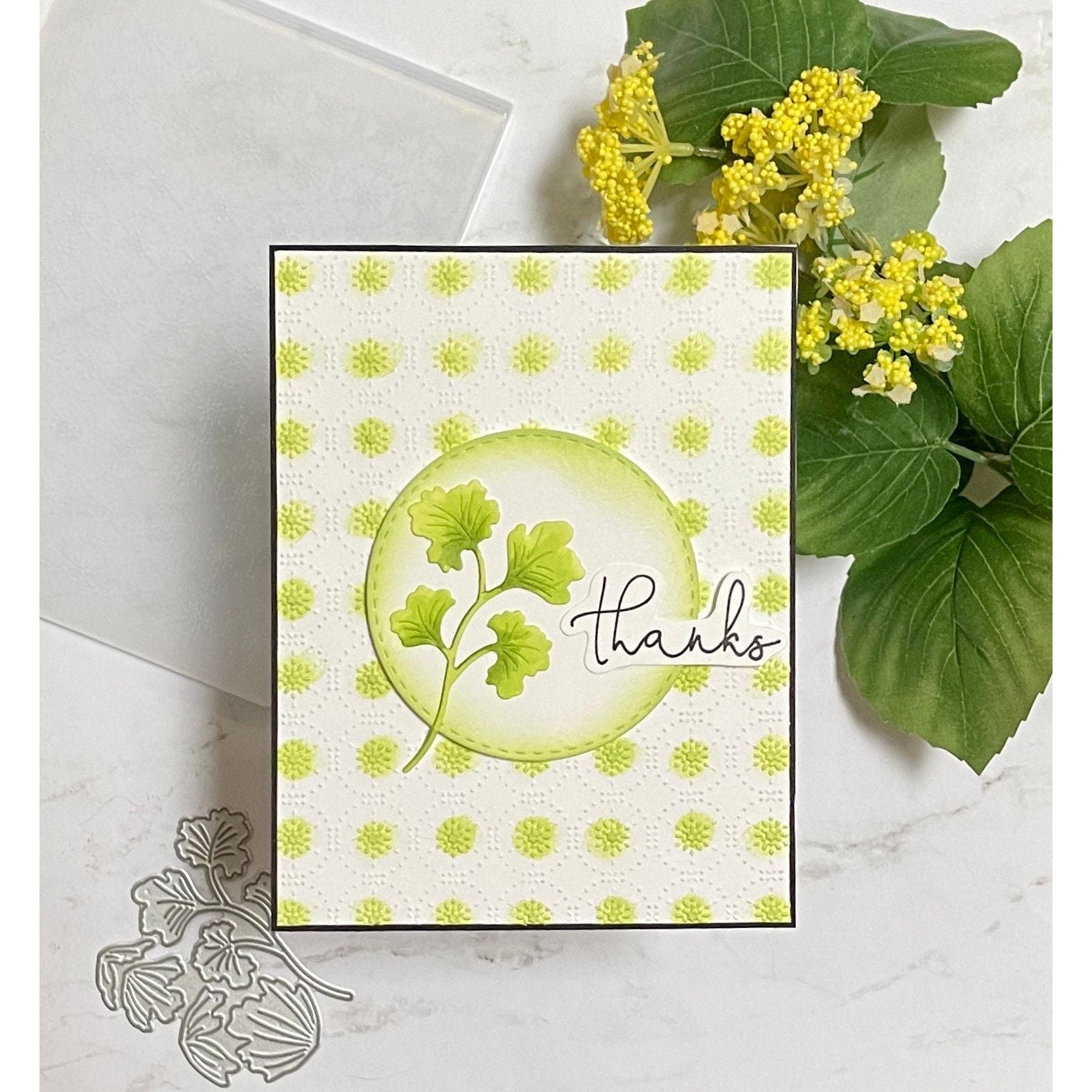 Simon Says Stamp Gentle Blooms Wafer Dies s885 Sweetheart Thanks Card