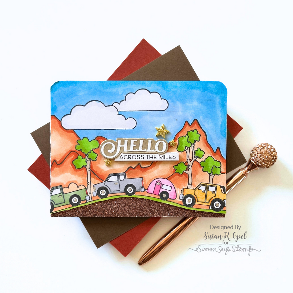 Simon Says Stamp EZ Strips Get Away 1011ez Friend Like You Hello Card