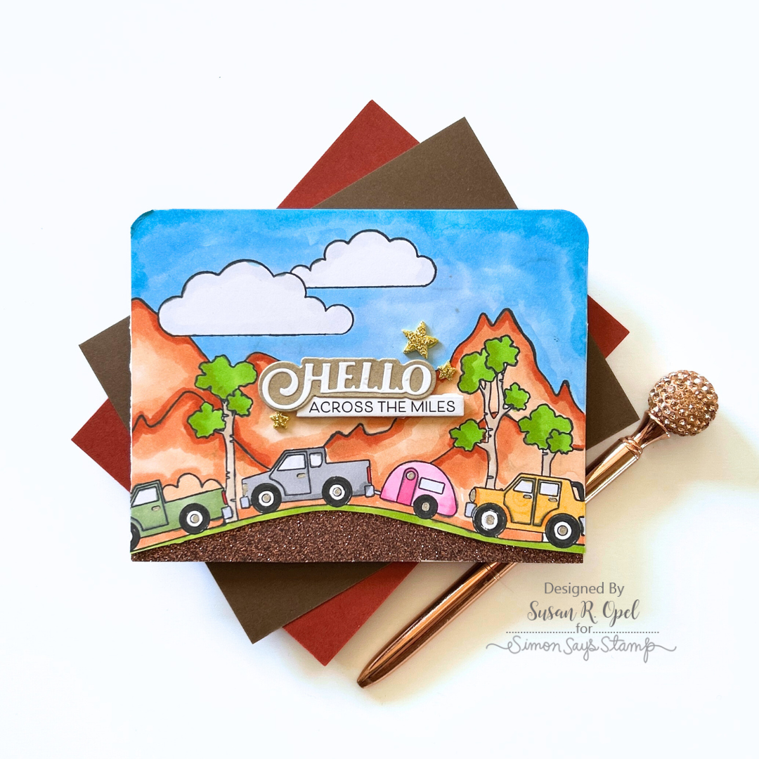 Simon Says Stamp EZ Strips and Die Get Away set1000ez Friend Like You Hello Card