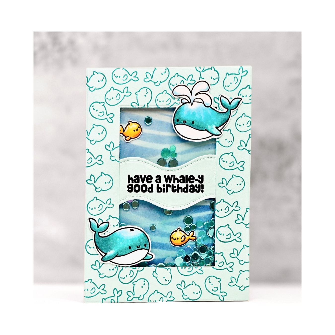 Simon Says Clear Stamps Get Whale Soon 3183ssc Rain or Shine Birthday Card | color-code:ALT01