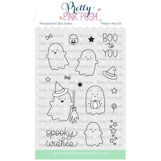 Pretty Pink Posh GHOST FRIENDS Clear Stamps