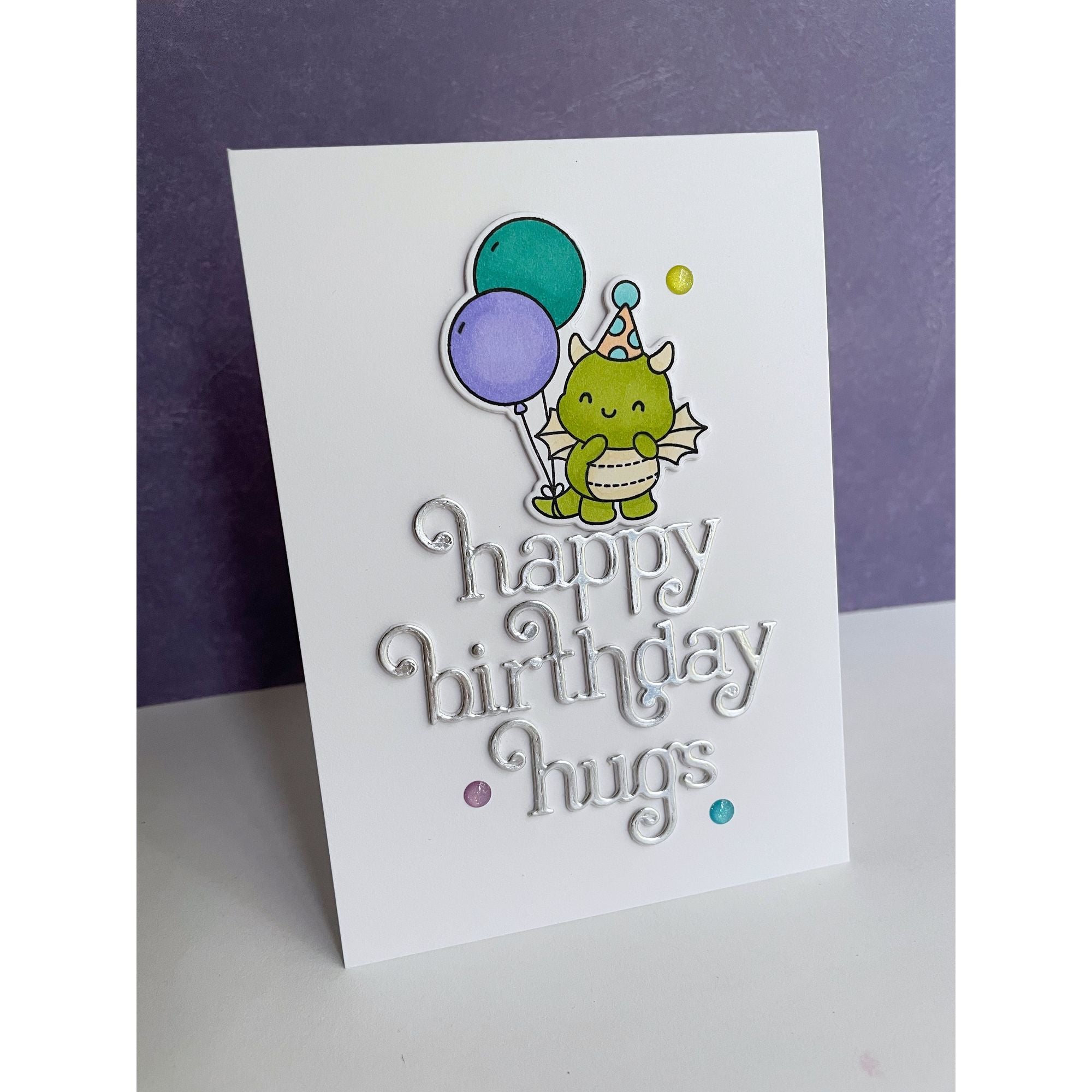 Simon Says Stamp Giggle Hugs Wafer Dies s1029 Moments in Time Birthday Card | color-code:ALT01