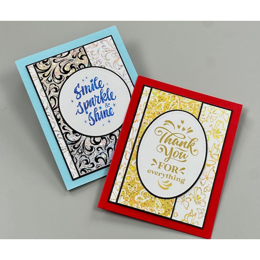 Gina K Designs Smile, Sparkle, and Shine Poly-Glaze Foiling Sheets pgsss Smile Sparkle Shine | color-code:alt1