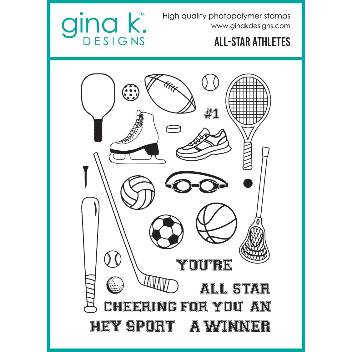 Gina K Designs All-Star Athletes Stamps bs87