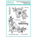 Gina K Designs Anniversary Flowers Stamps as45