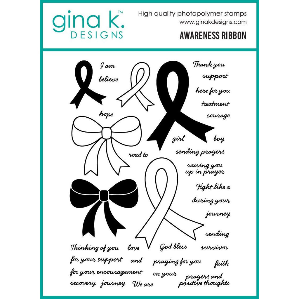 Gina K Designs Awareness Ribbon Stamps bs81