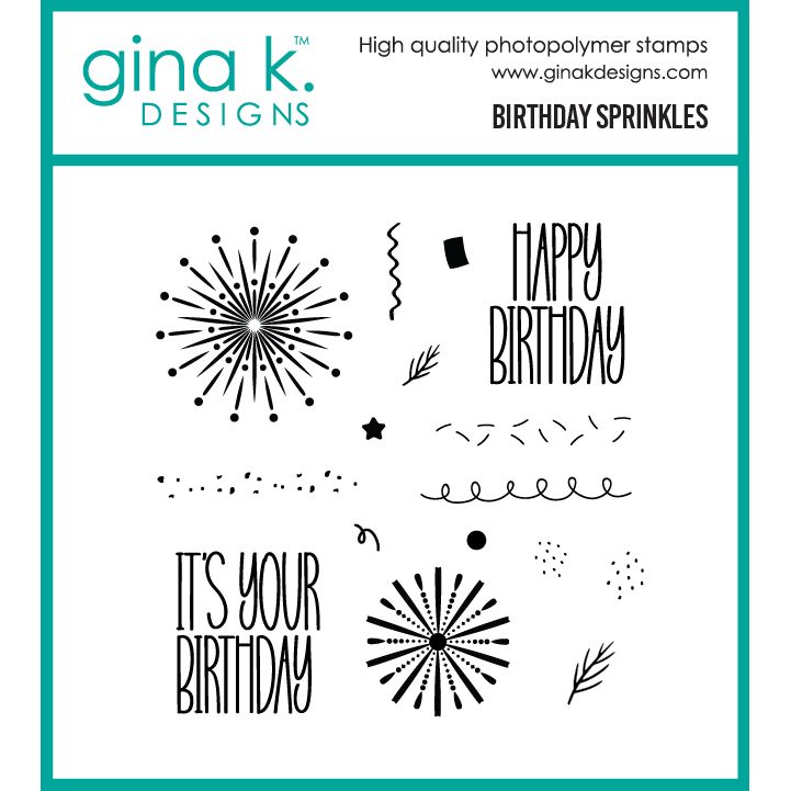 Gina K Designs Birthday Sprinkles Stamps gkd348