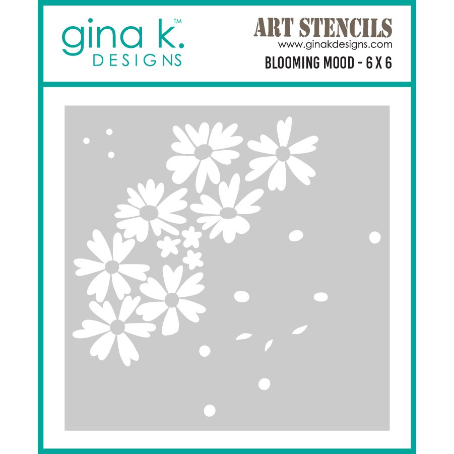 Gina K Designs Blooming Mood Stencil lhgkdst124