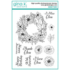 Gina K Designs Bouquet Frame Stamps hs65