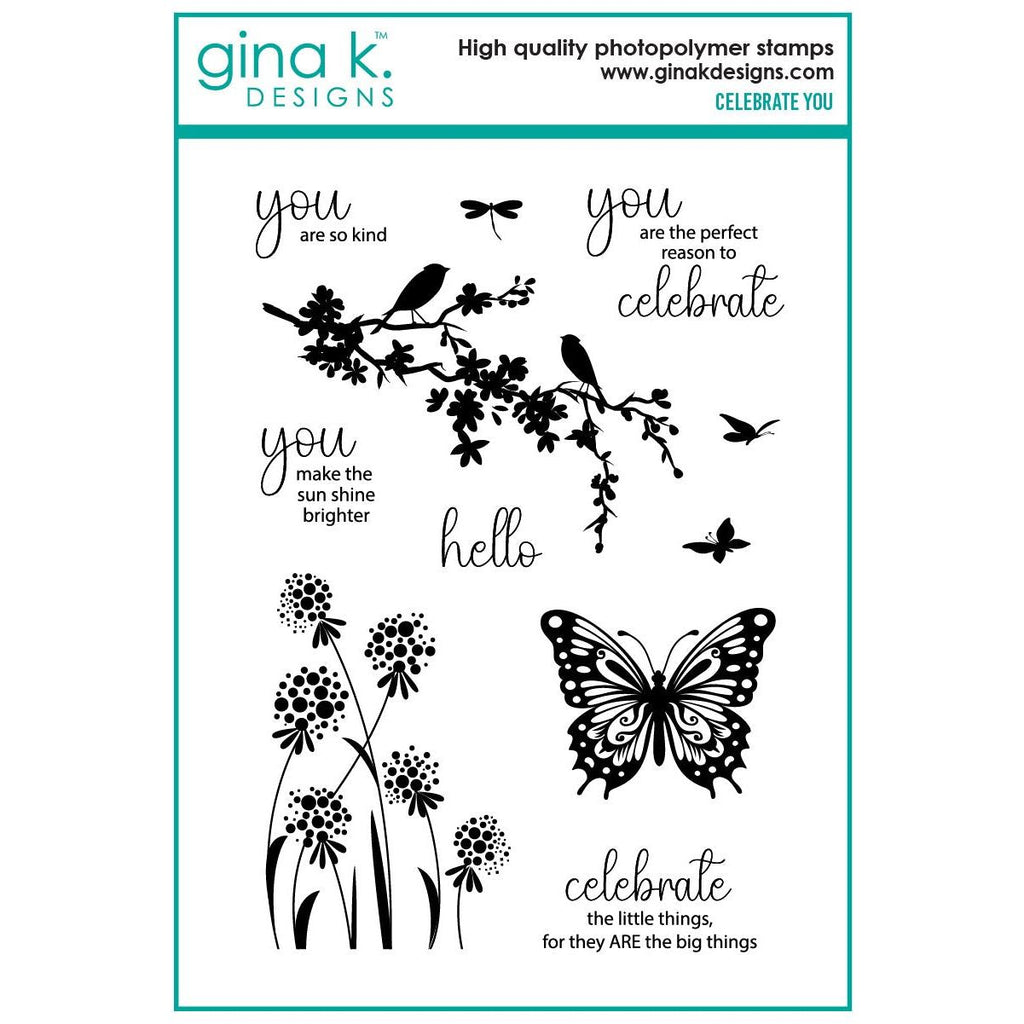Gina K Designs Celebrate You Stamps gkd289