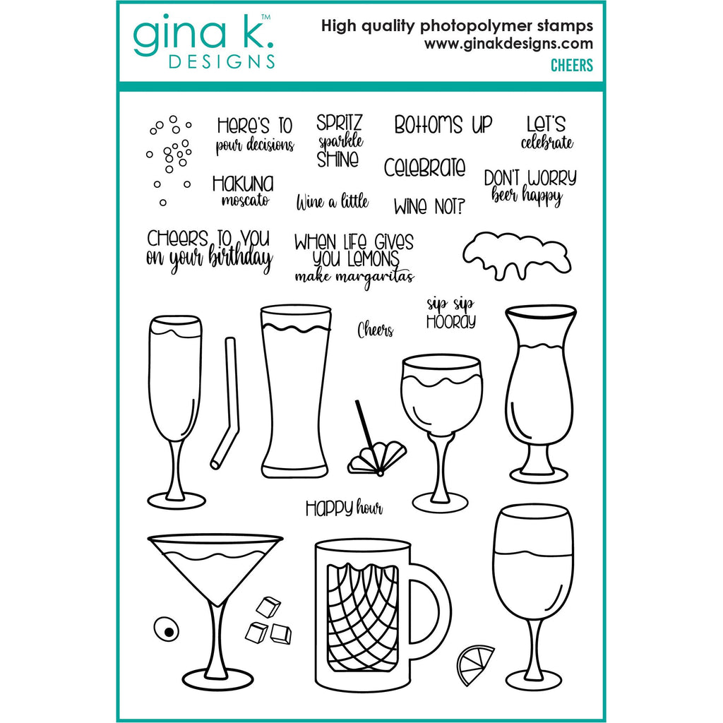 Gina K Designs Cheers Stamps bs71