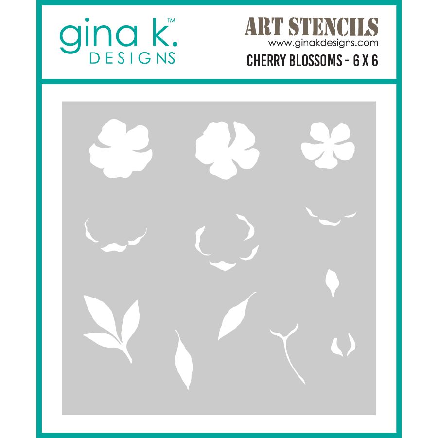 Gina K Designs Cherry Blossom Stencil gkdst127