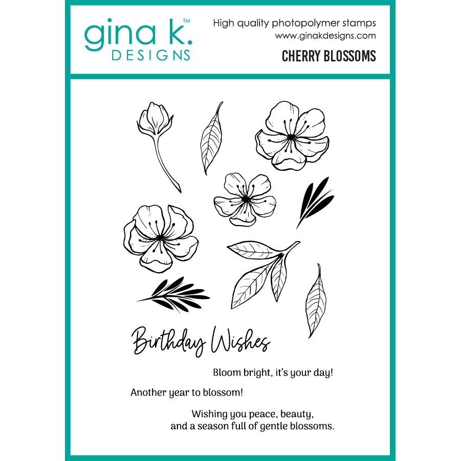 Gina K Designs Cherry Blossoms Stamps gkd353
