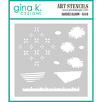Gina K Designs Daisies Bloom Stencil lhgkdst110