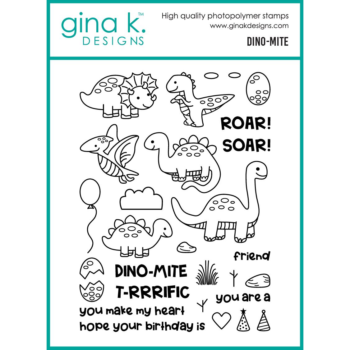 Gina K Designs Dino-Mite Stamps bs88