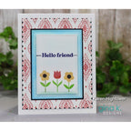 Gina K Designs Double Background 1 and Grip Mat Stamp gkd267 hello friend