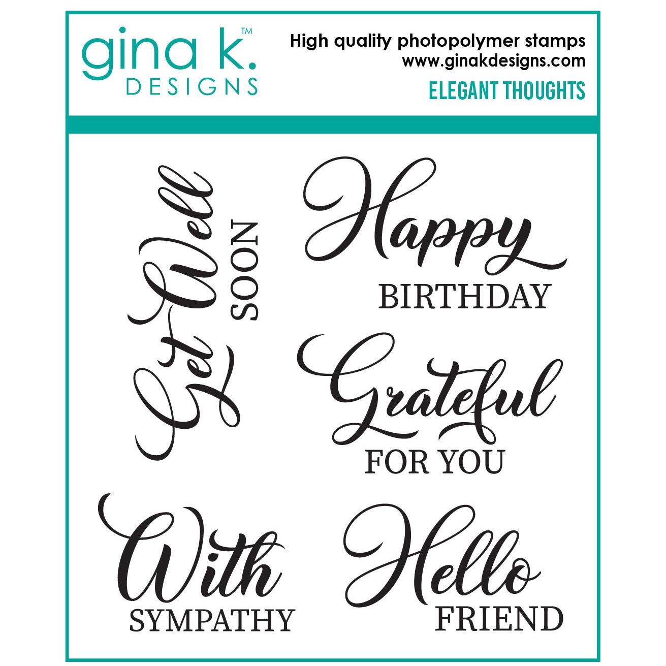 Gina K Designs Elegant Thoughts Stamps gkd257