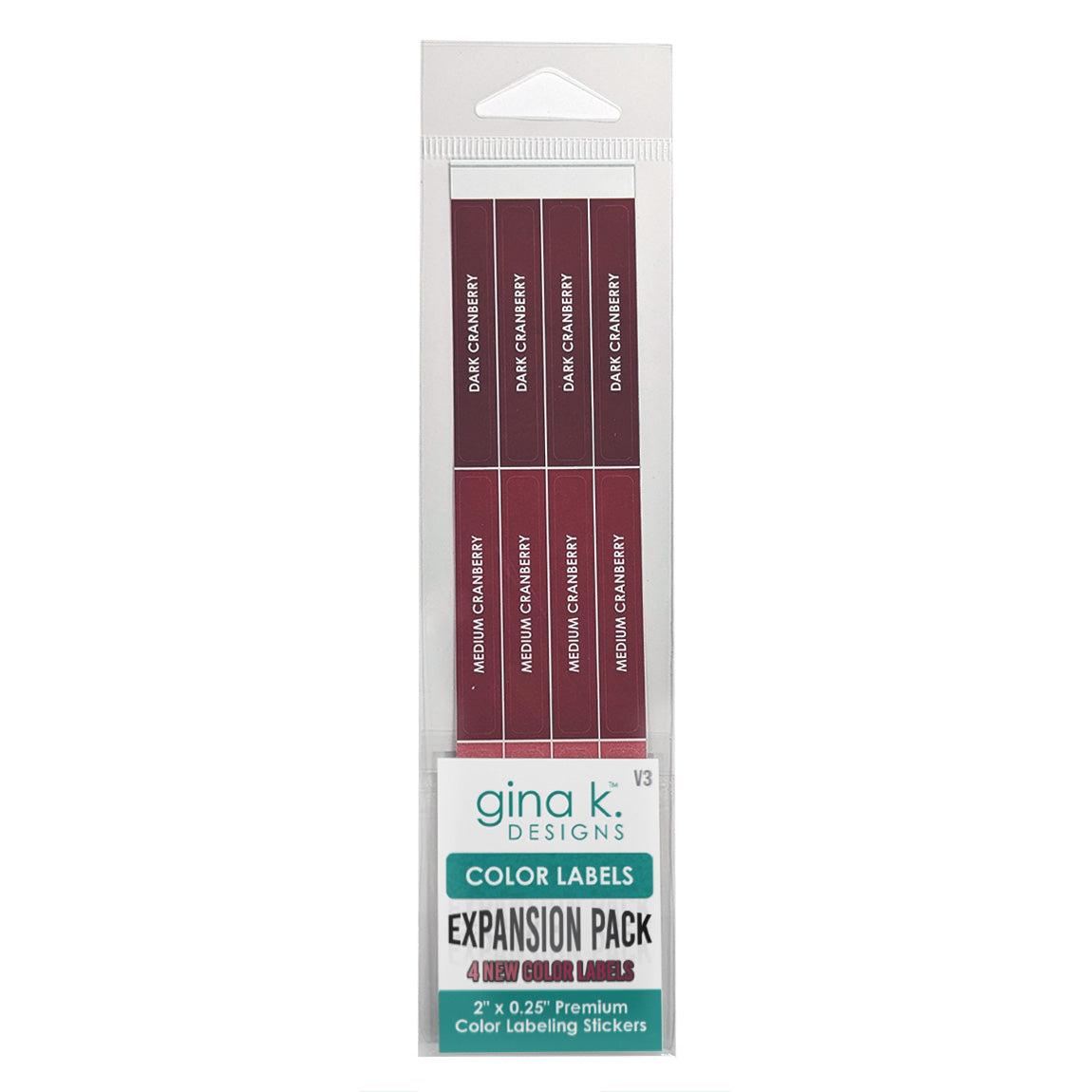 Gina K Designs Expansion Pack 3 Color Labels for Storage clipex3