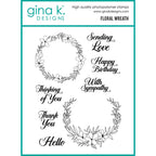 Gina K Designs Floral Wreath Stamps hs80