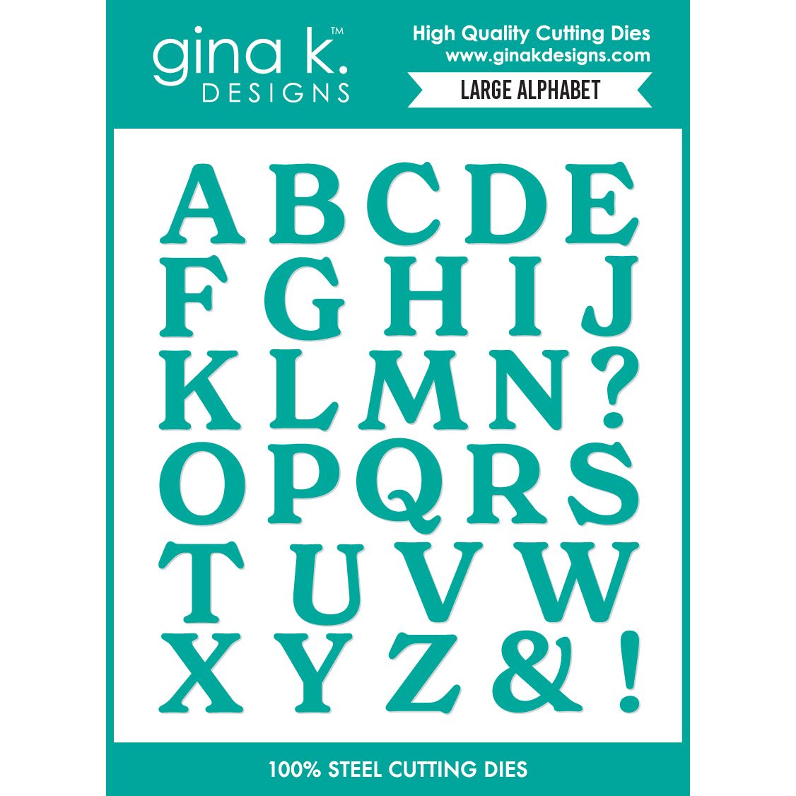 Gina K Designs Large Alphabet Dies dwdie0714