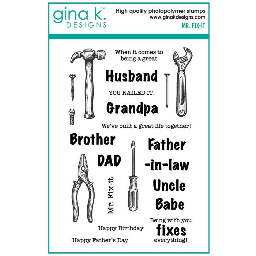 Gina K Designs Mr. Fix-It Stamps gkd293