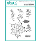 Gina K Designs Peaceful Poinsettia Stamps gkd318