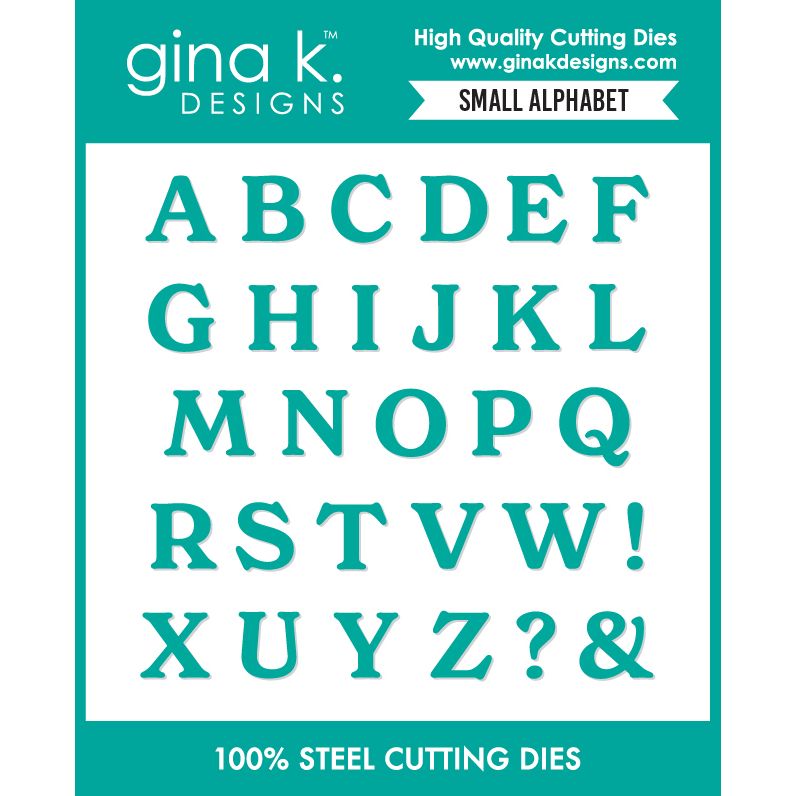 Gina K Designs Small Alphabet Dies dwdie0744