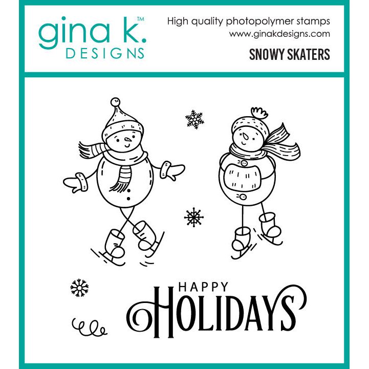 Gina K Designs Snowy Skaters Stamps gkd311