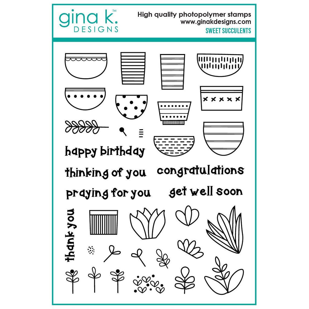 Gina K Designs Sweet Succulents Stamps bs74