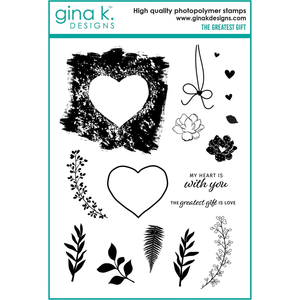 Gina K Designs The Greatest Gift Stamps and Dies Bundle lhdie0483 stamps only