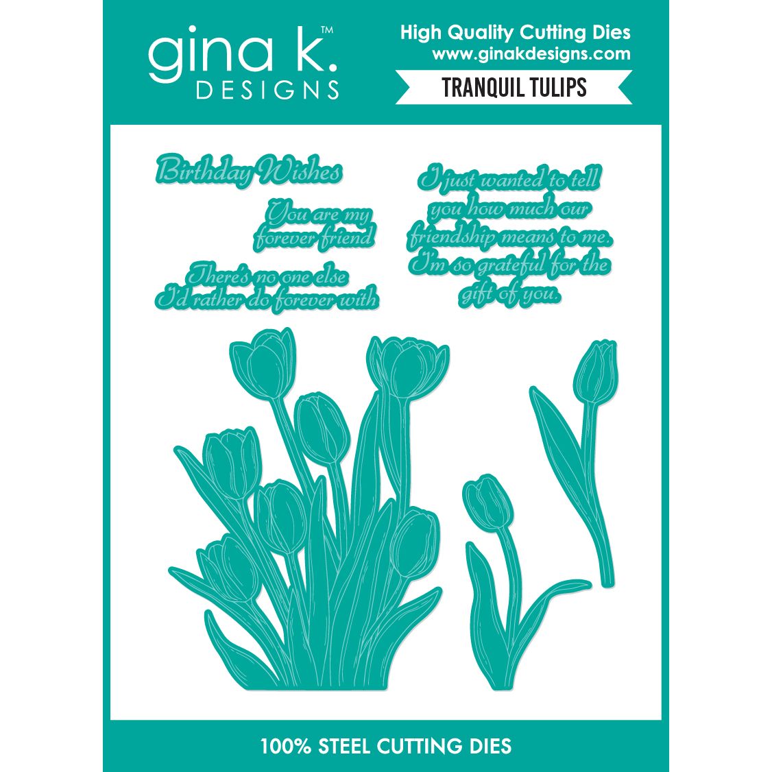 Gina K Designs Tranquil Tulips Dies die0784