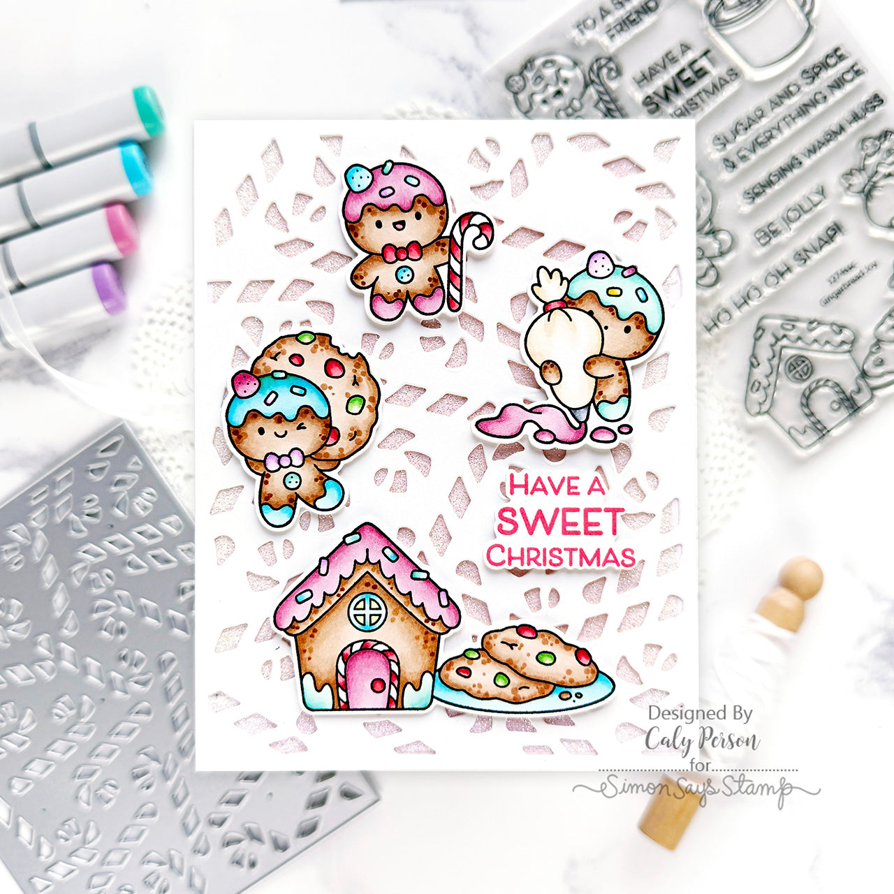 Simon Says Stamp Gingerbread Joy Wafer Dies 1405sdc Christmas Card | color-code:ALT03