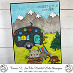 The Rabbit Hole Designs Glamping with Tailette Clear Stamps trh-236 mountain range
