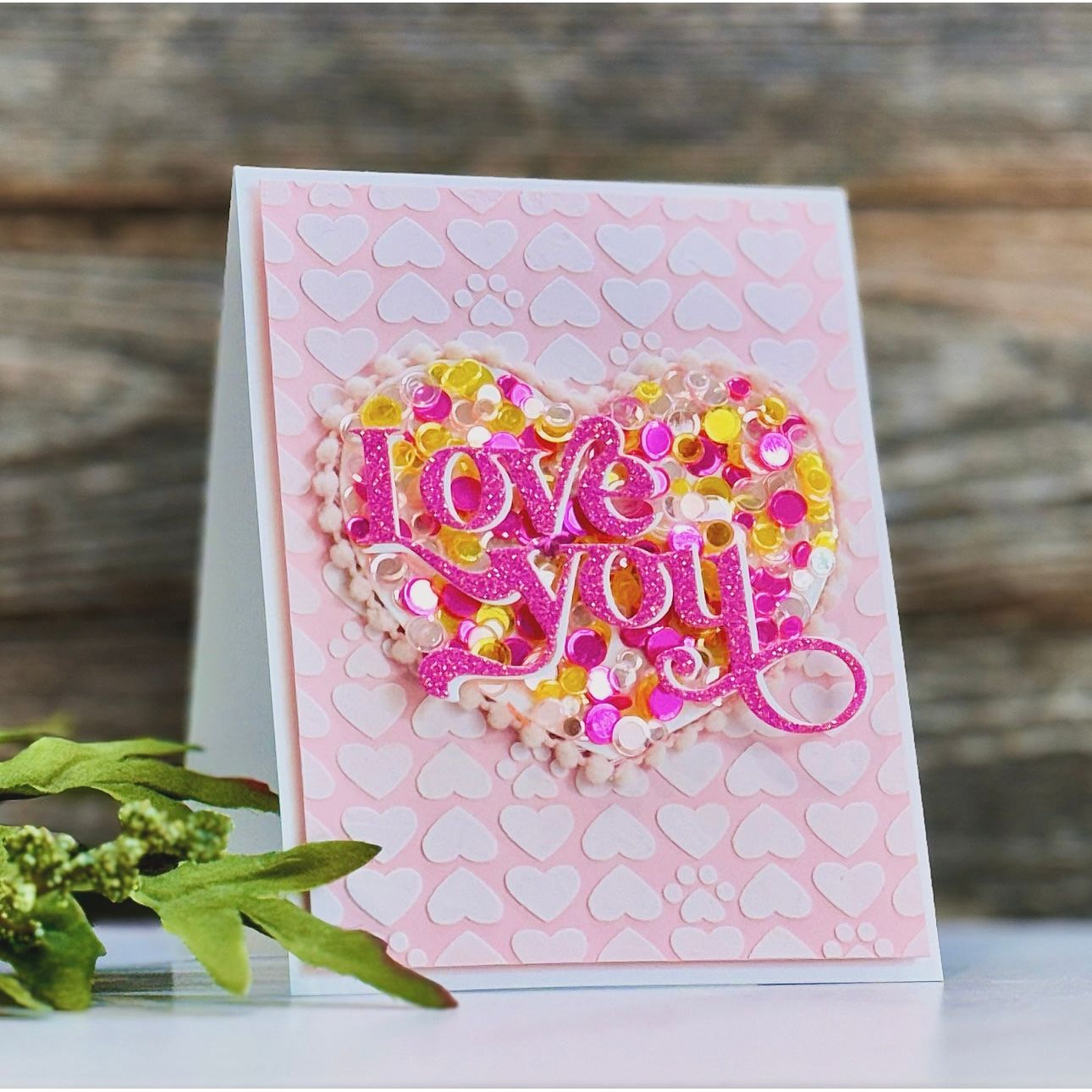 Simon Says Stamp Glitter Cardstock Be Mine 6x6 sss328 Smitten Love Card