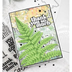 Simon Says Stamp Embossing Folder Golden Fern sf314 Just A Note Thank You Card