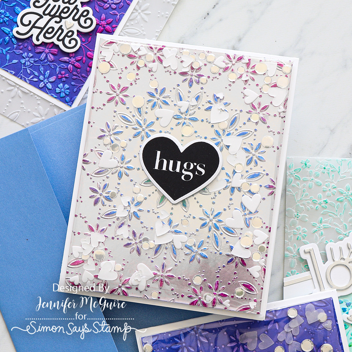 CZ Design Clear Stamps Good Greetings 1 cz293c Hugs Card | color-code:ALT03
