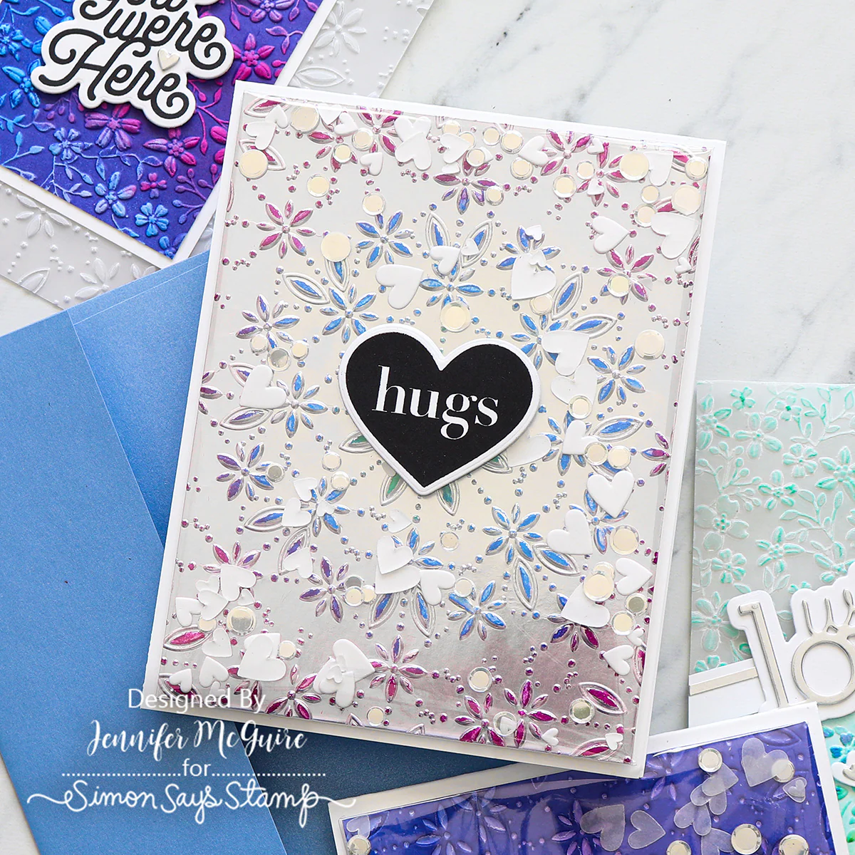 CZ Design Stamps and Dies Good Greetings 1 set1152gg Hugs Card | color-code:ALT05