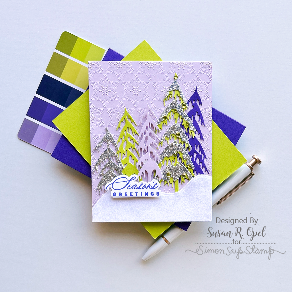 Simon Says Stamp Graceful Holiday Greetings Wafer Dies sssd112908c All The Joy Christmas Card