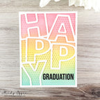 CZ Design Stamps and Dies Grad Basics set992gb Moments in Time Graduation Card