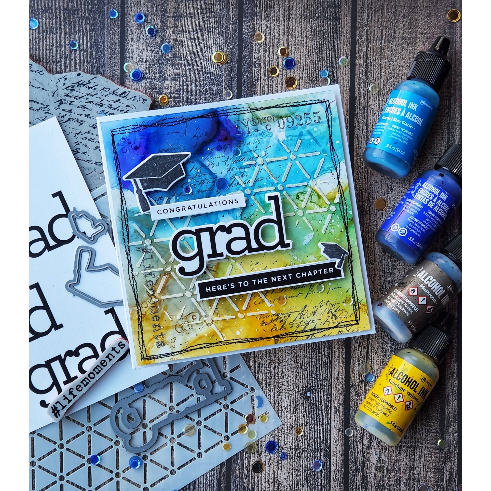 CZ Design Foil Transfer Cards Grad czft006c Celebrate Grad Card